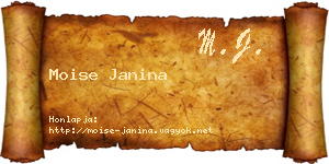 Moise Janina névjegykártya